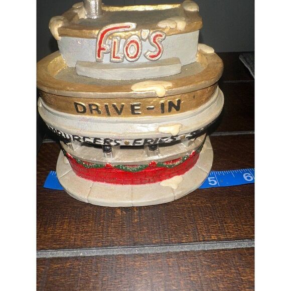RARE California Creations Ceramic Christmas Village “Flos Drive-In” - Picture 14 of 15